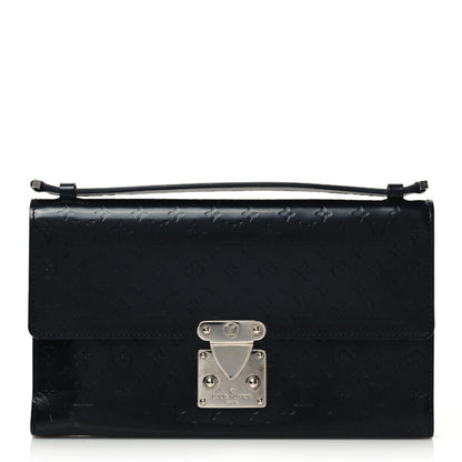Louis Vuitton Monogram Glace Anouchka Pochette MM Black 3 of 9