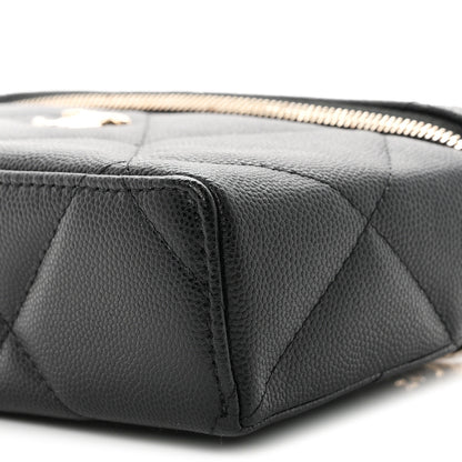 Chanel Caviar Quilted Top Handle Slim Vanity With Chain Black 9 of 10