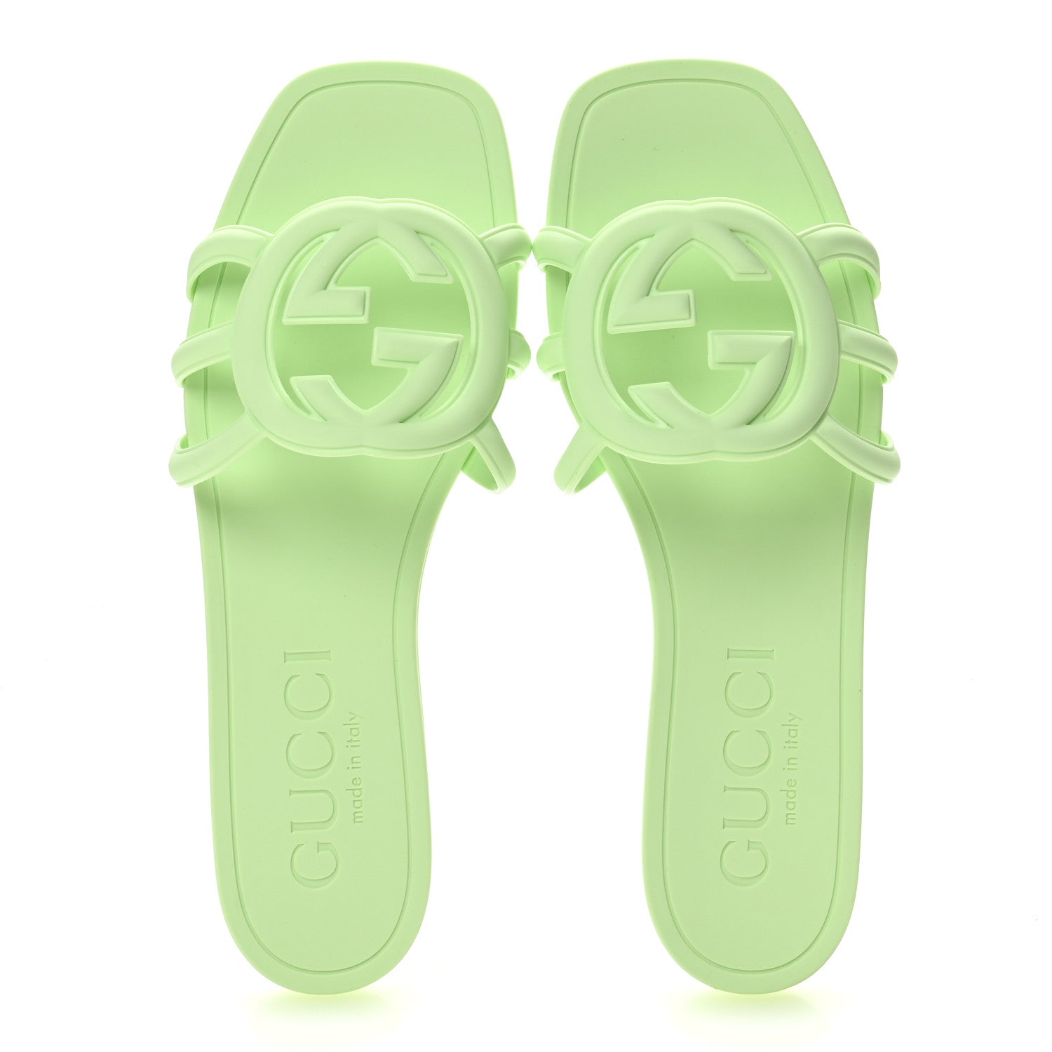 Gucci Rubber Interlocking G Womens Slide Sandals 37 Oscar Water 2 of 10