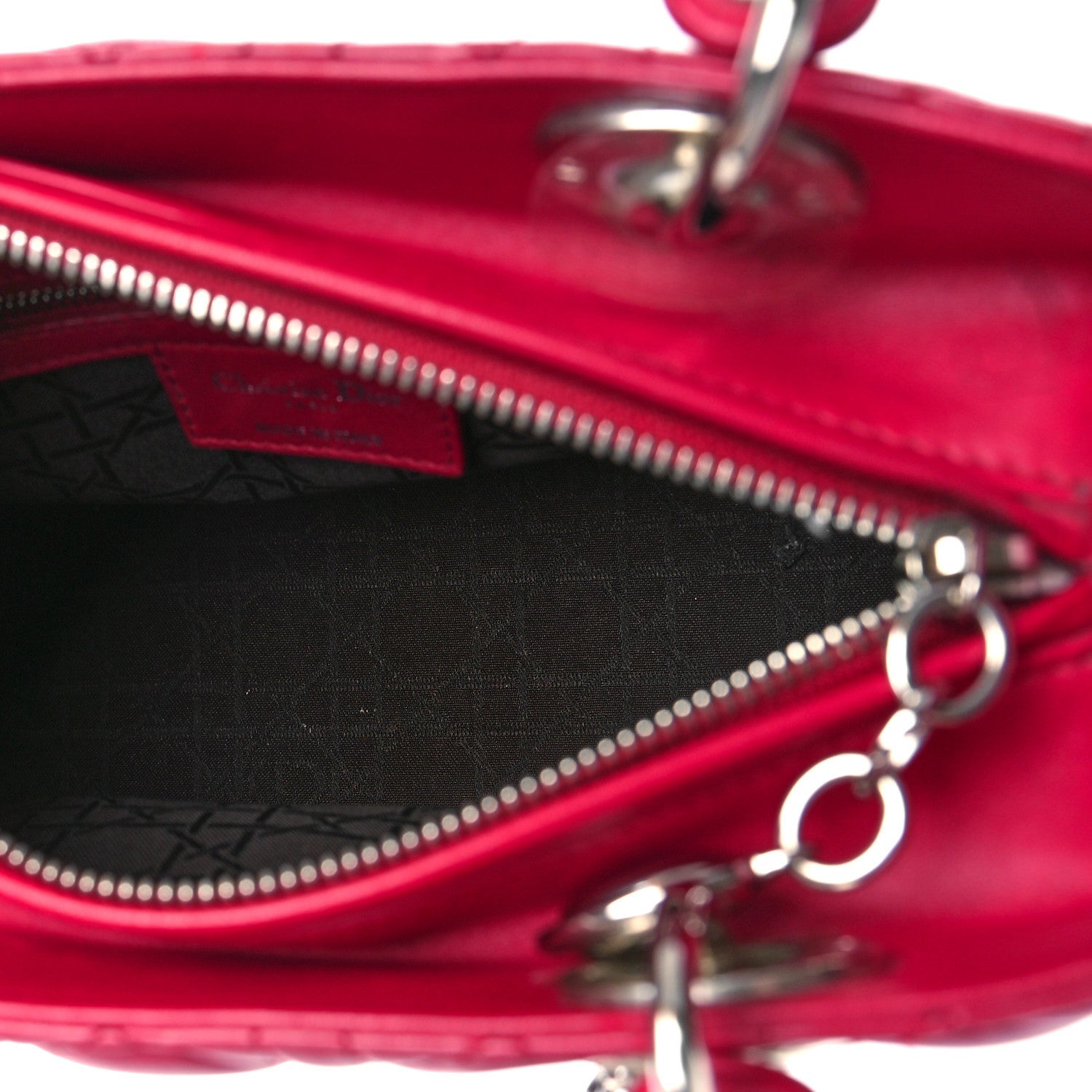 Christian Dior Lambskin Cannage Medium Lady Dior Fuchsia 5 of 14