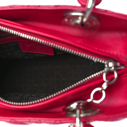 Christian Dior Lambskin Cannage Medium Lady Dior Fuchsia 5 of 14
