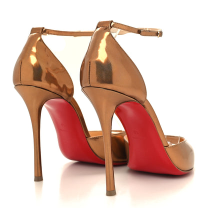 Christian Louboutin Metallic Patent Dollyla 100 Pumps 40 Cappuccino 4 of 8