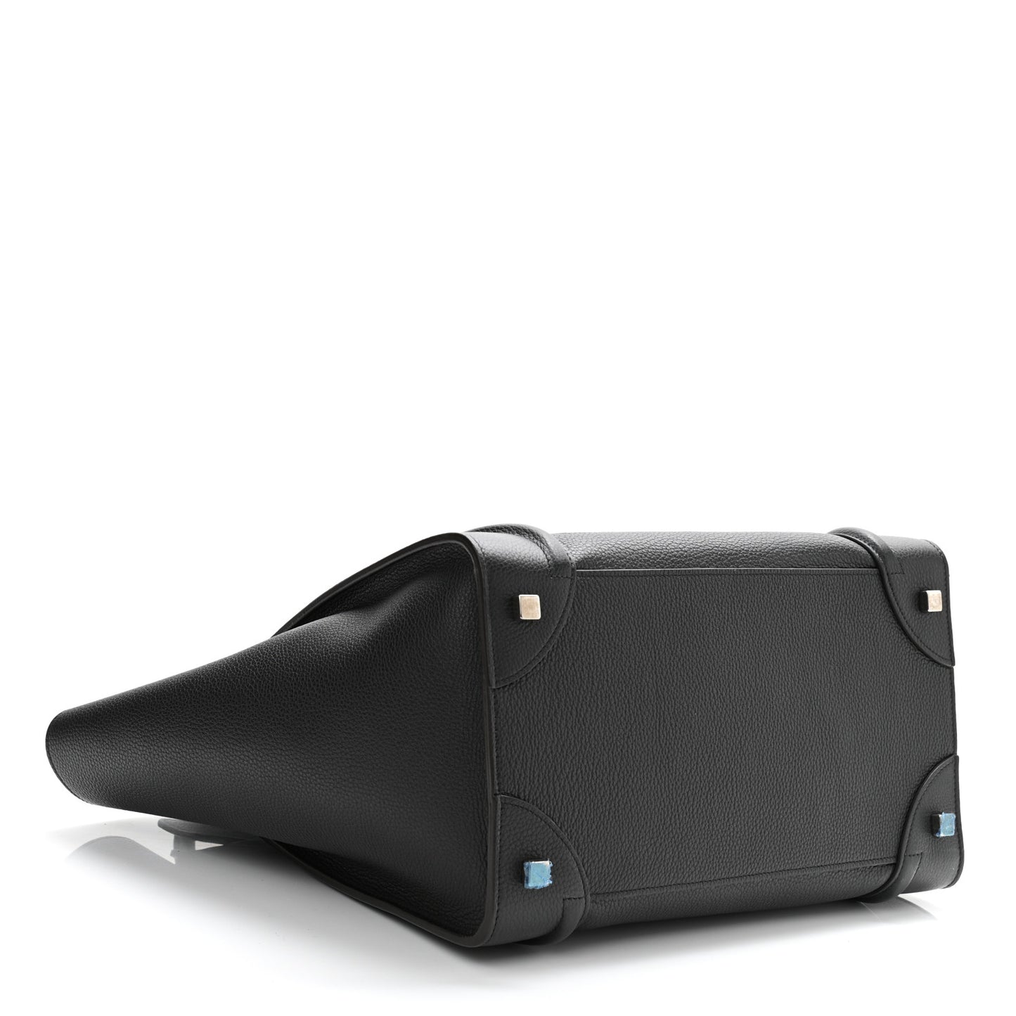 Drummed Calfskin Mini Luggage Black