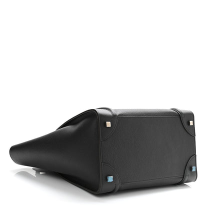 Celine Drummed Calfskin Mini Luggage Black 4 of 10