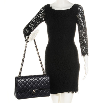 Chanel Caviar Quilted Jumbo Double Flap Navy Blue 2 of 9