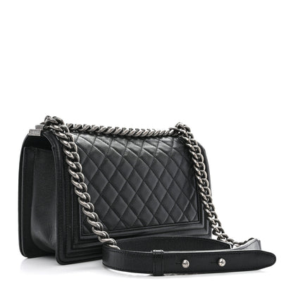 Chanel Caviar Quilted Medium Boy Flap Black 3 of 13
