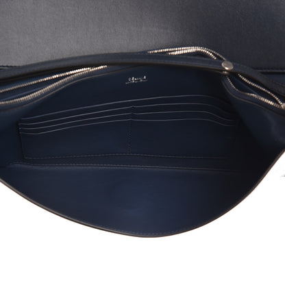Celine Smooth Calfskin Oval Clutch Navy 5 of 8