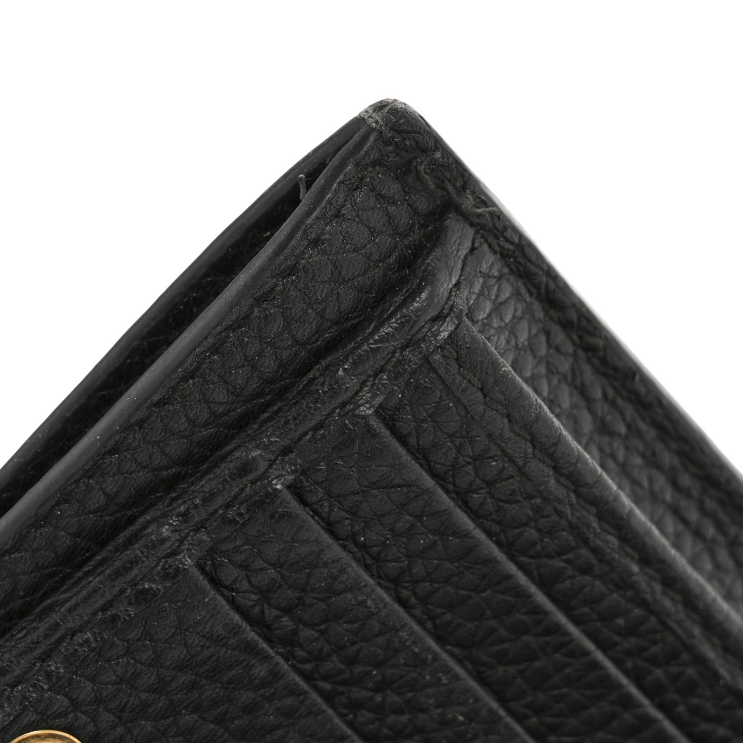 Gucci Pebbled Calfskin Animalier Card Case Wallet Black 9 of 11