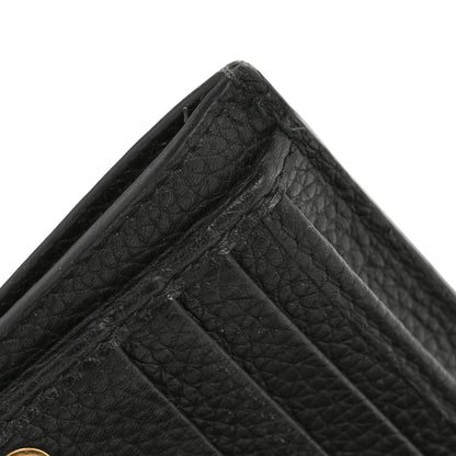 Gucci Pebbled Calfskin Animalier Card Case Wallet Black 9 of 11