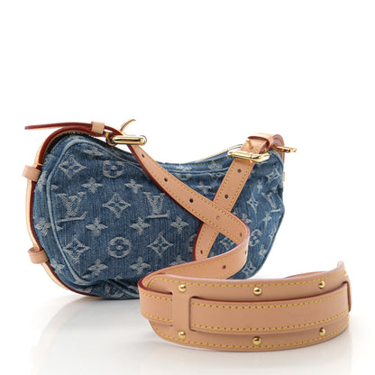 Louis Vuitton Monogram Denim Croissant MM Blue 3 of 10