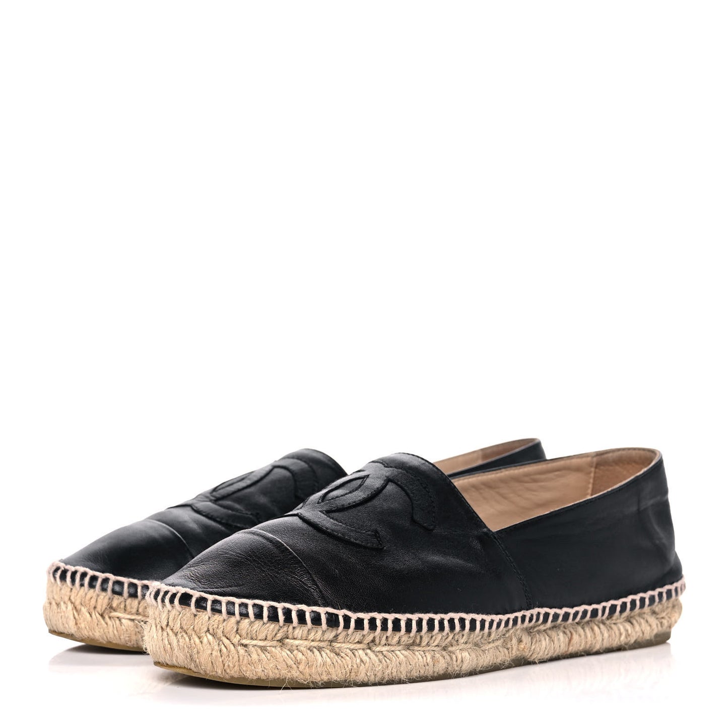 Lambskin CC Espadrilles 38 Black