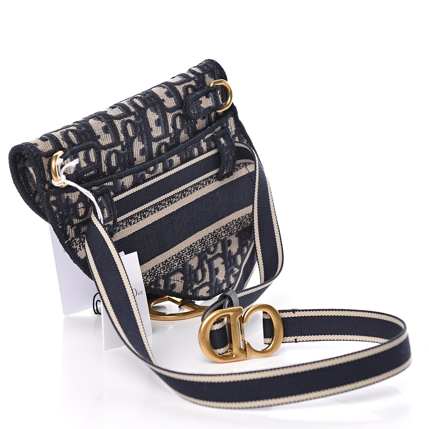 Christian Dior Oblique Saddle Pouch Blue 3 of 11