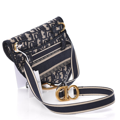 Christian Dior Oblique Saddle Pouch Blue 3 of 11