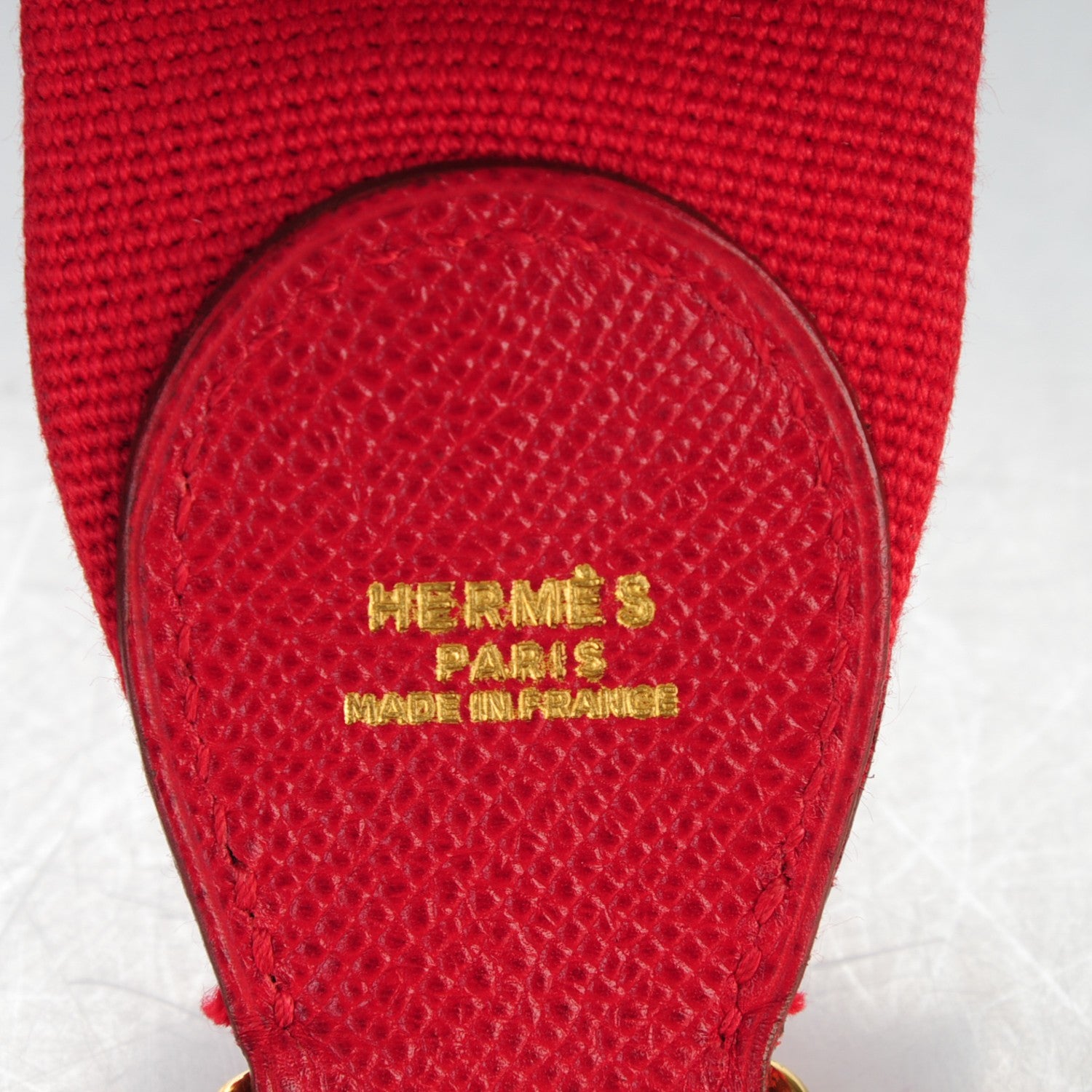 Hermes Toile Courchevel Shoulder Strap Rouge Vif 4 of 4