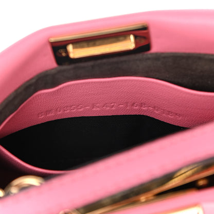 Fendi Shiny Nappa Micro Peekaboo Iconic Satchel Rosa Fluo 7 of 9
