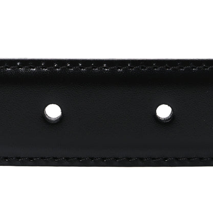 Celine Box Calfskin Medium 25mm Triomphe Belt 80 32 Black 3 of 6