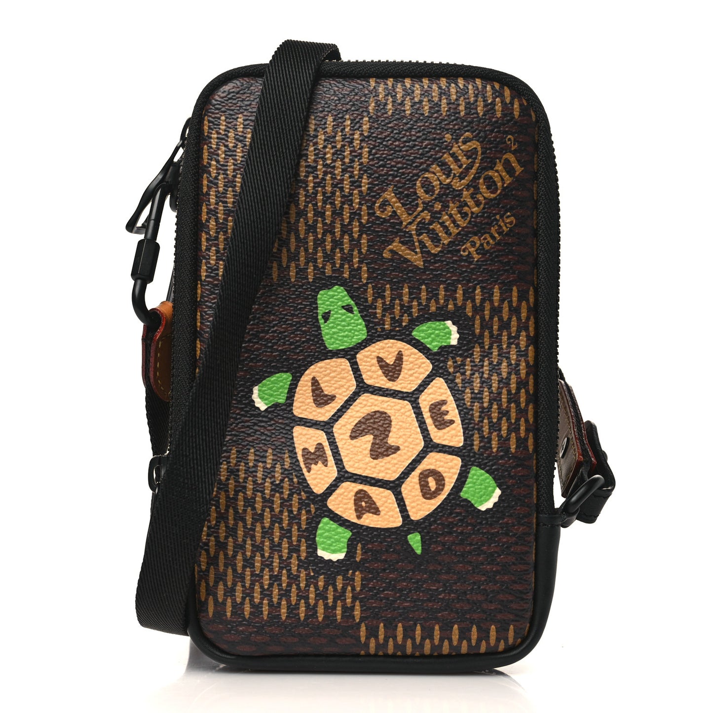 X NIGO Giant Damier Ebene Tortoise Double Phone Pouch