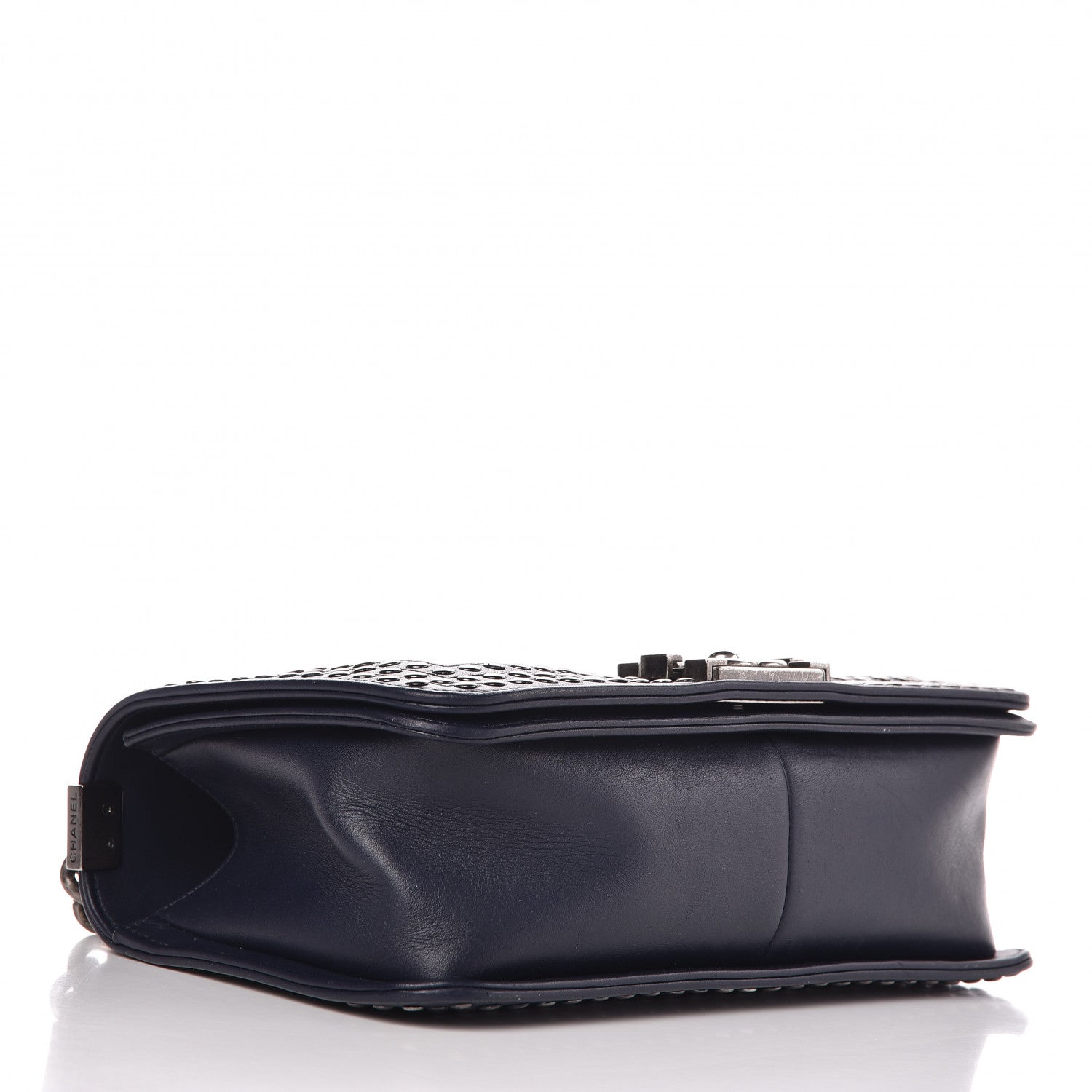 Chanel Calfskin Quilted Studded Medium Boy Flap Navy 4 of 11