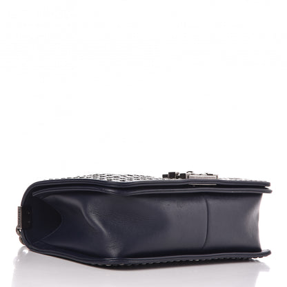 Chanel Calfskin Quilted Studded Medium Boy Flap Navy 4 of 11