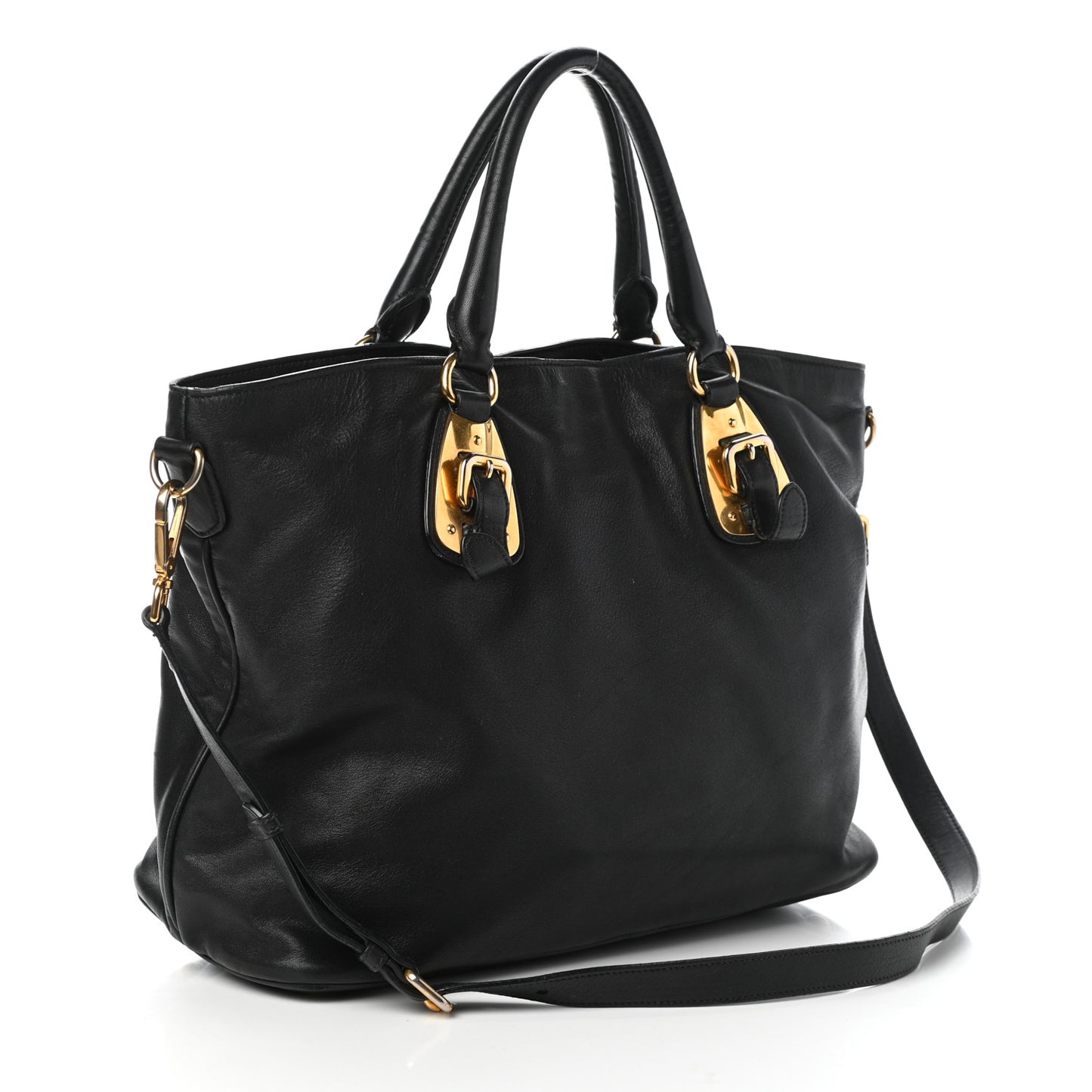 Soft Calfskin Shopping Tote Black