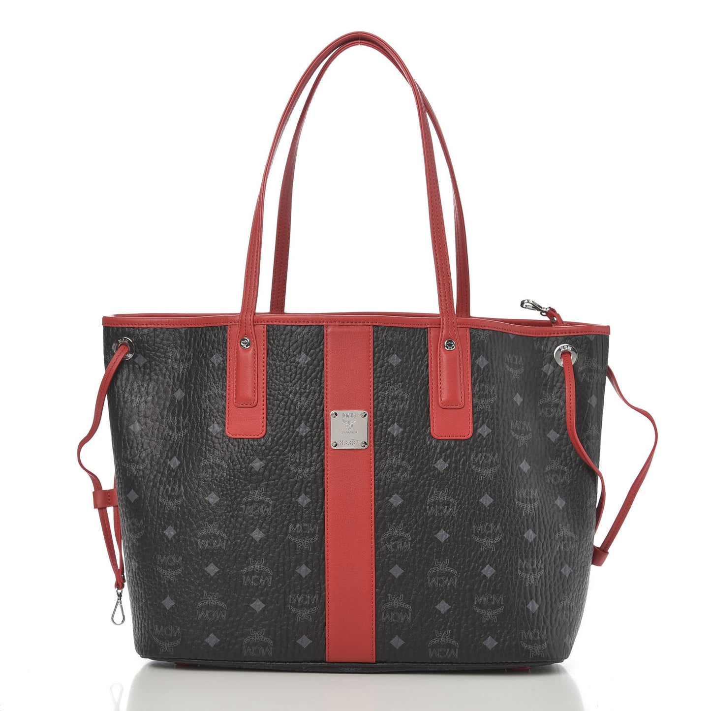 Visetos Medium Liz Reversible Shopper Tote Black Red