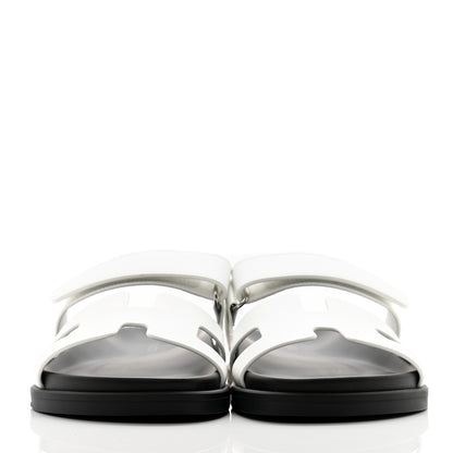 Hermes Calfskin Womens Chypre Sandals 38.5 White 2 of 9