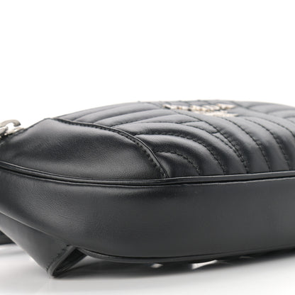 Prada Soft Calfskin Impunture Diagramme Belt Bag Black 8 of 9