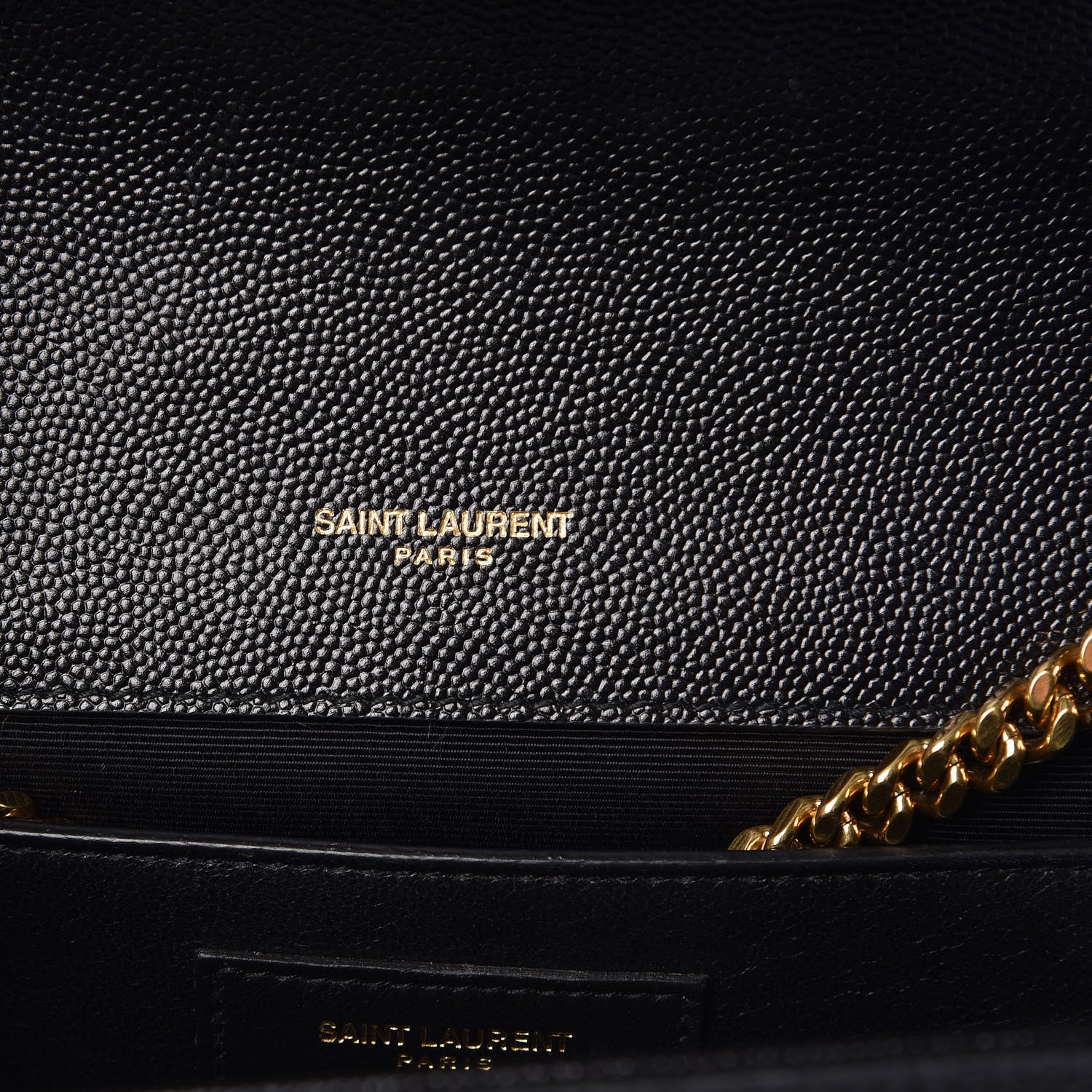Saint Laurent Grain De Poudre Medium Classic Monogram Kate Satchel Black 6 of 10