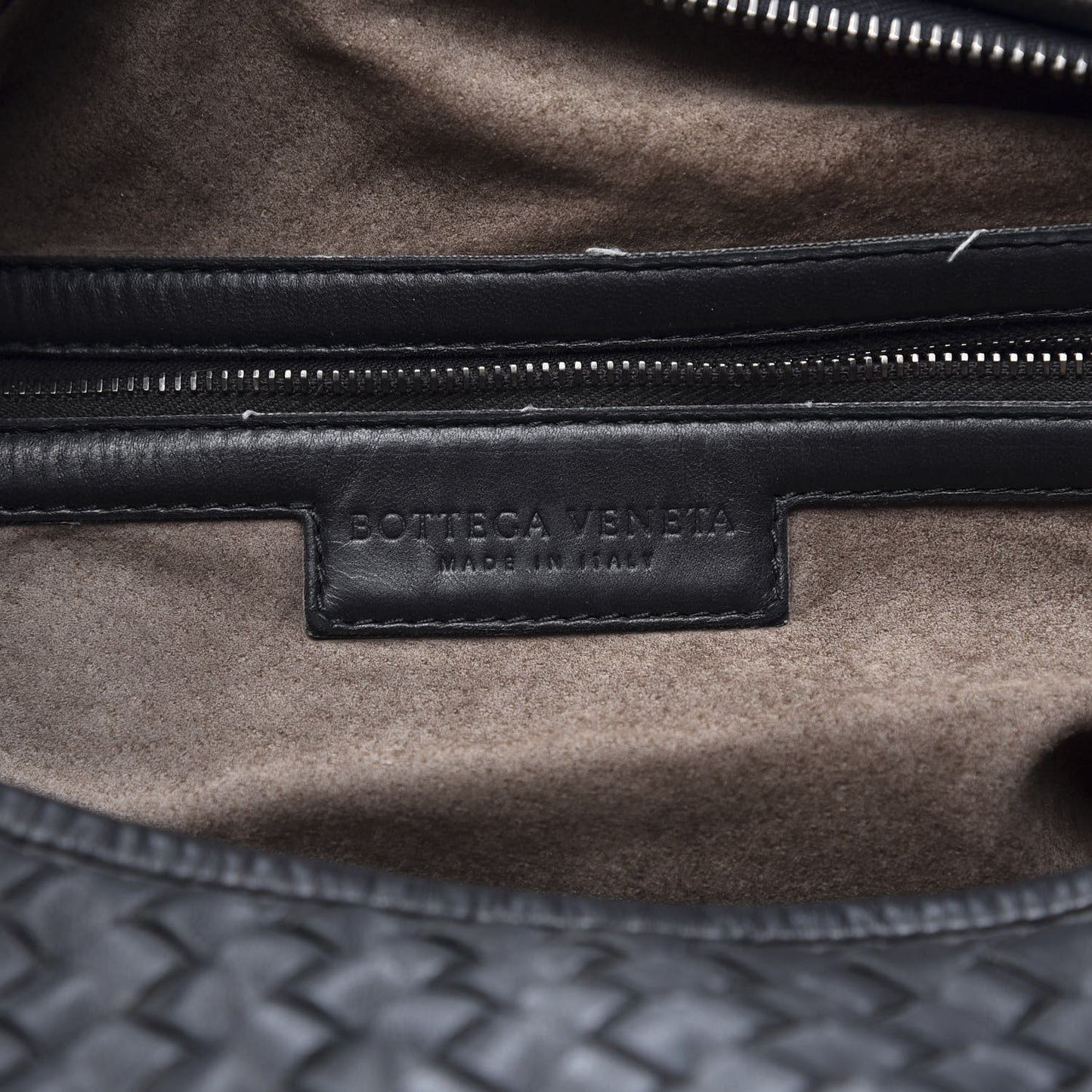 Nappa Intrecciato Large Veneta Hobo Black