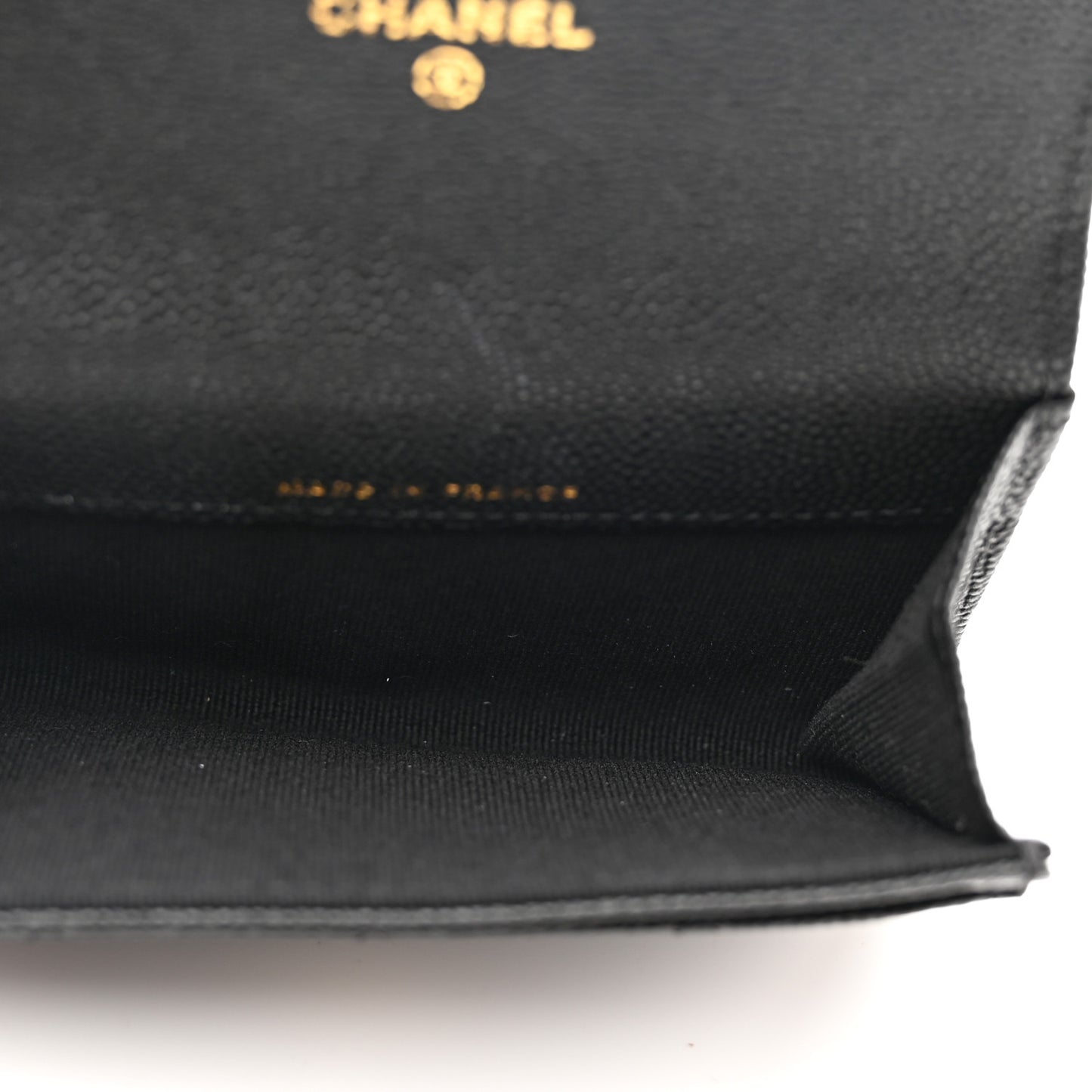 Shiny Caviar Quilted Strass CC Flap Card Holder Black