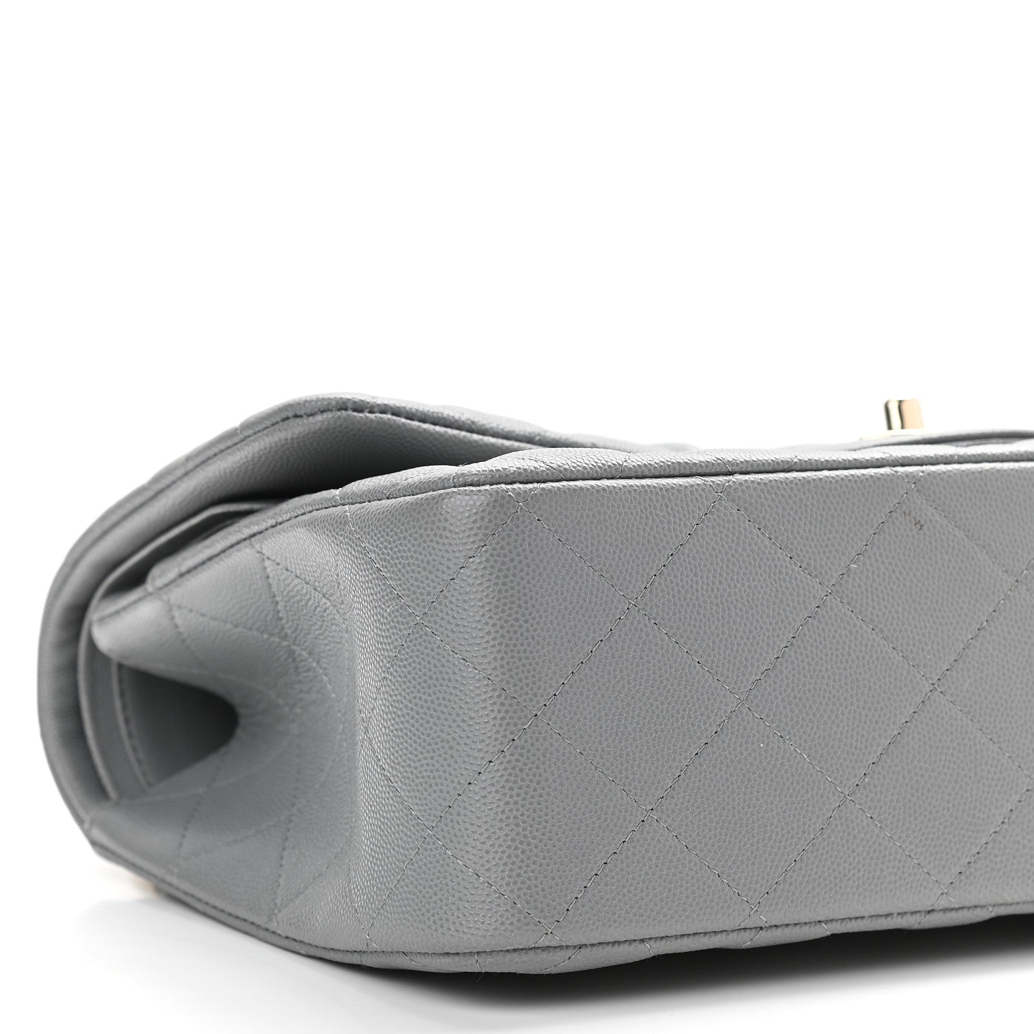 Chanel Caviar Quilted Jumbo Double Flap Grey 8 of 9