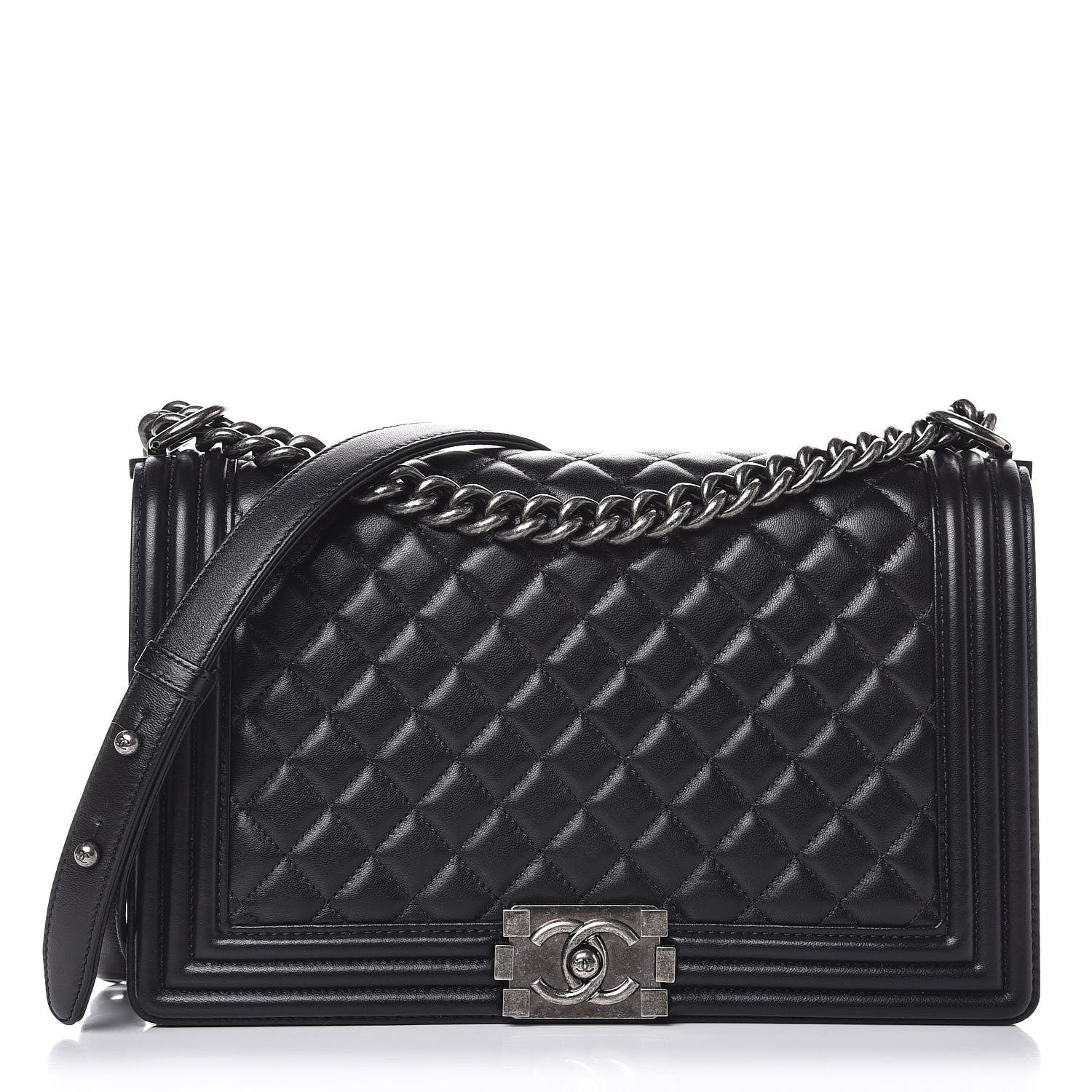 Chanel Lambskin Quilted New Medium Boy Flap Black 1 of 9