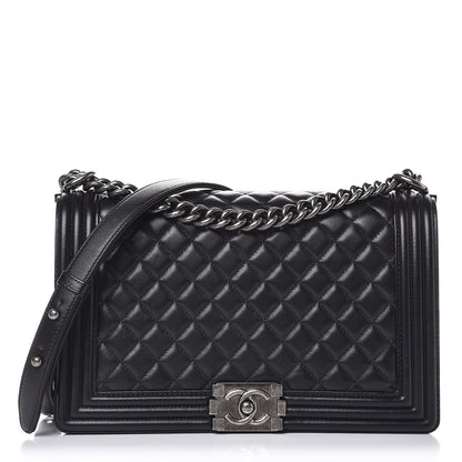 Chanel Lambskin Quilted New Medium Boy Flap Black 1 of 9