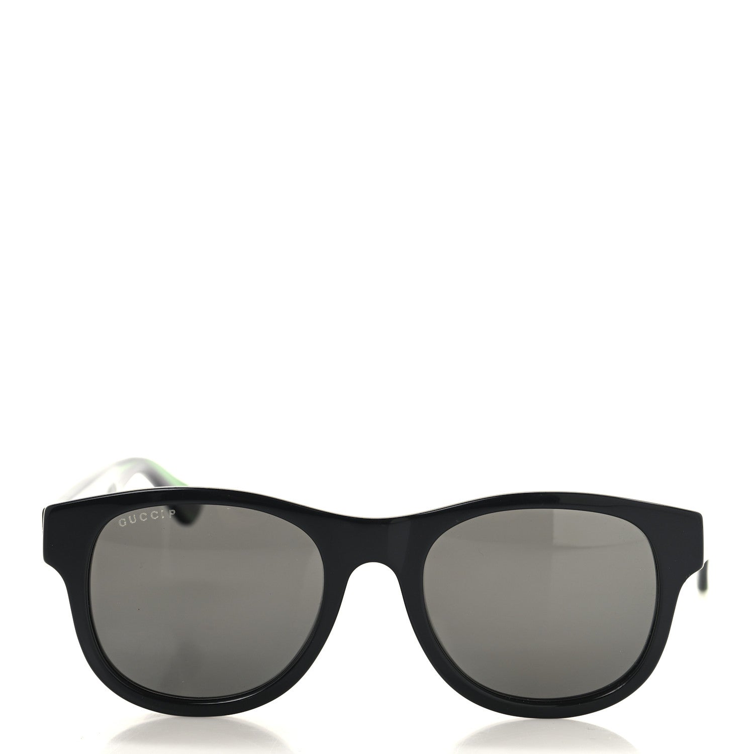 Gucci Acetate Web Sunglasses GG 0003S Black Green 2 of 7