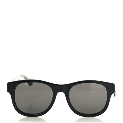 Gucci Acetate Web Sunglasses GG 0003S Black Green 2 of 7