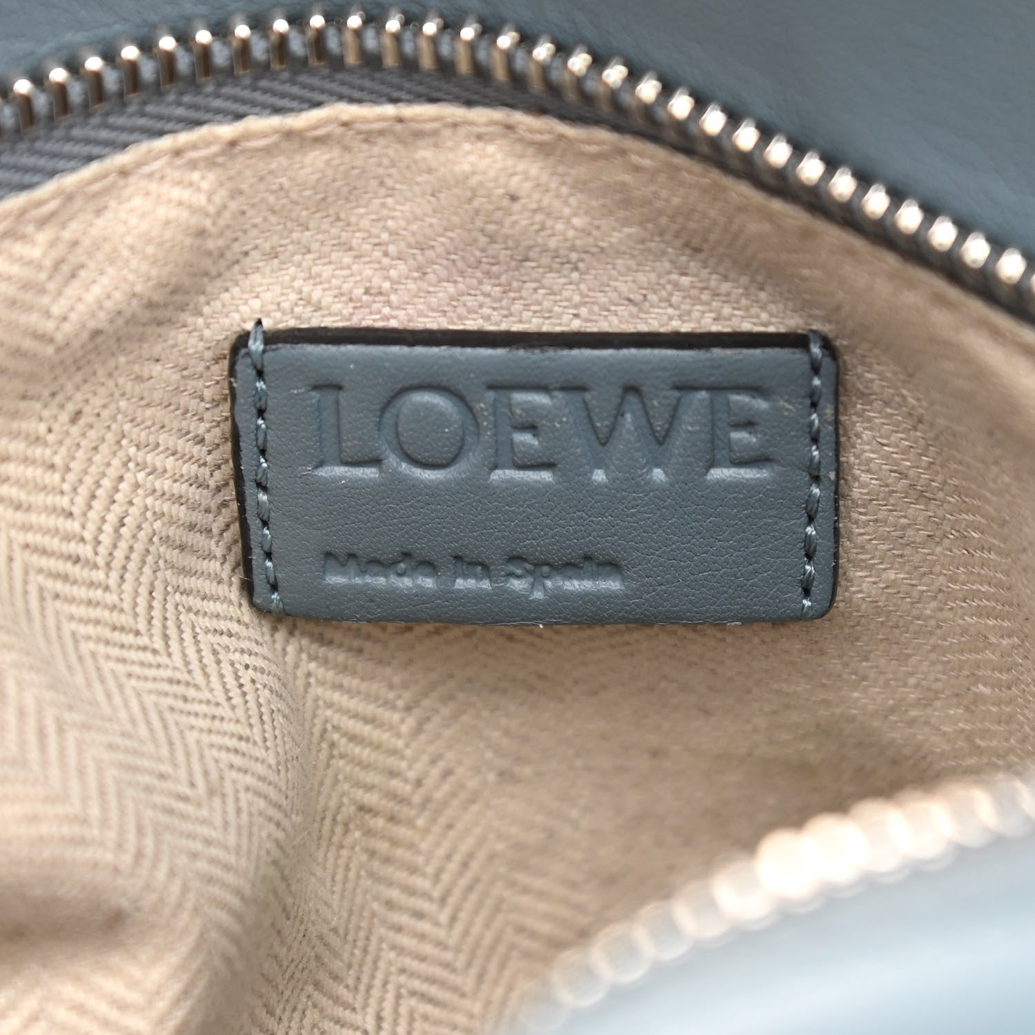 Loewe Calfskin Small Puzzle Bag Stone Blue 8 of 14