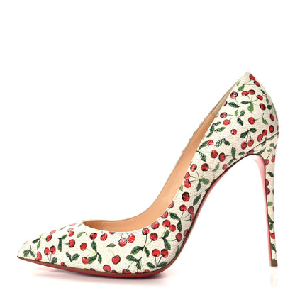 Christian Louboutin Calf Caviar Cerise Pigalle Follies 100 Pumps 40.5 Latte 1 of 8
