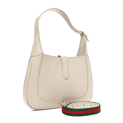 Gucci Ancora Calfskin Web Small Jackie Shoulder Bag Light Grey 3 of 10