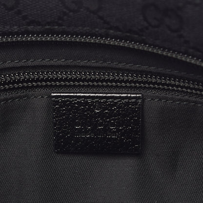 Gucci Monogram Web Small Flat Messenger Crossbody Black 6 of 10