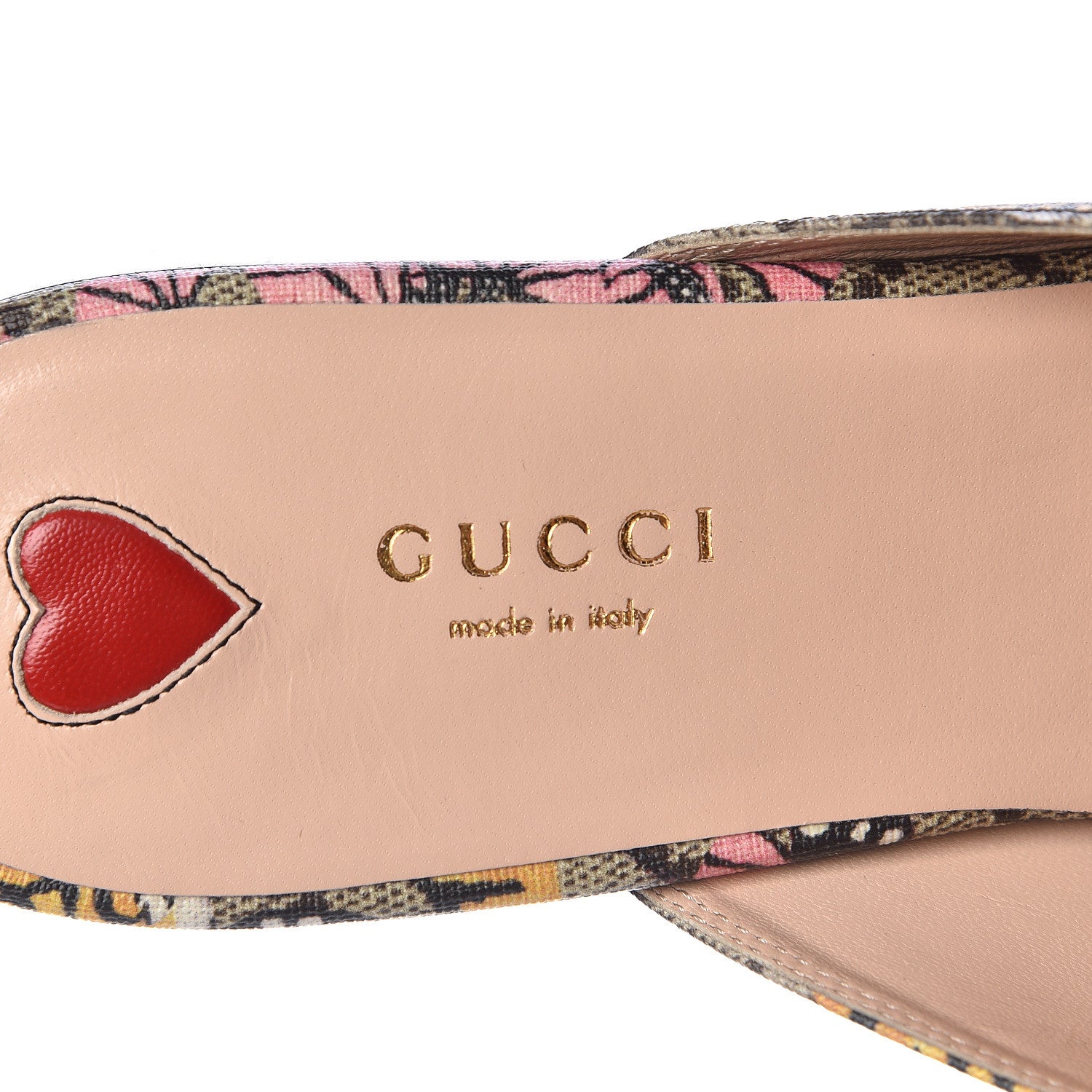 Gucci GG Supreme Monogram Bengal Womens Princetown Slippers 39.5 Beige Crop Pink 8 of 10