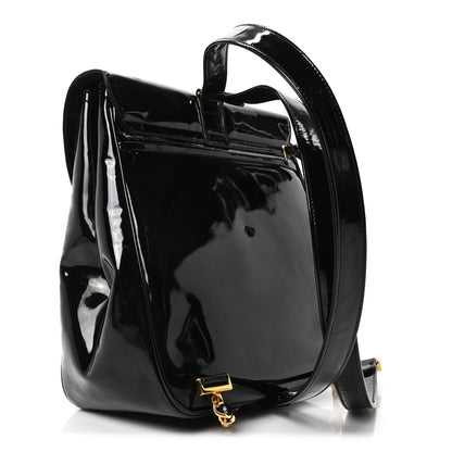 Chanel Patent CC Drawstring Backpack Black 3 of 10