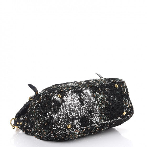 Miu Miu Paillettes Sequined East West Satchel Argento 4 of 10