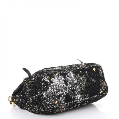 Miu Miu Paillettes Sequined East West Satchel Argento 4 of 10
