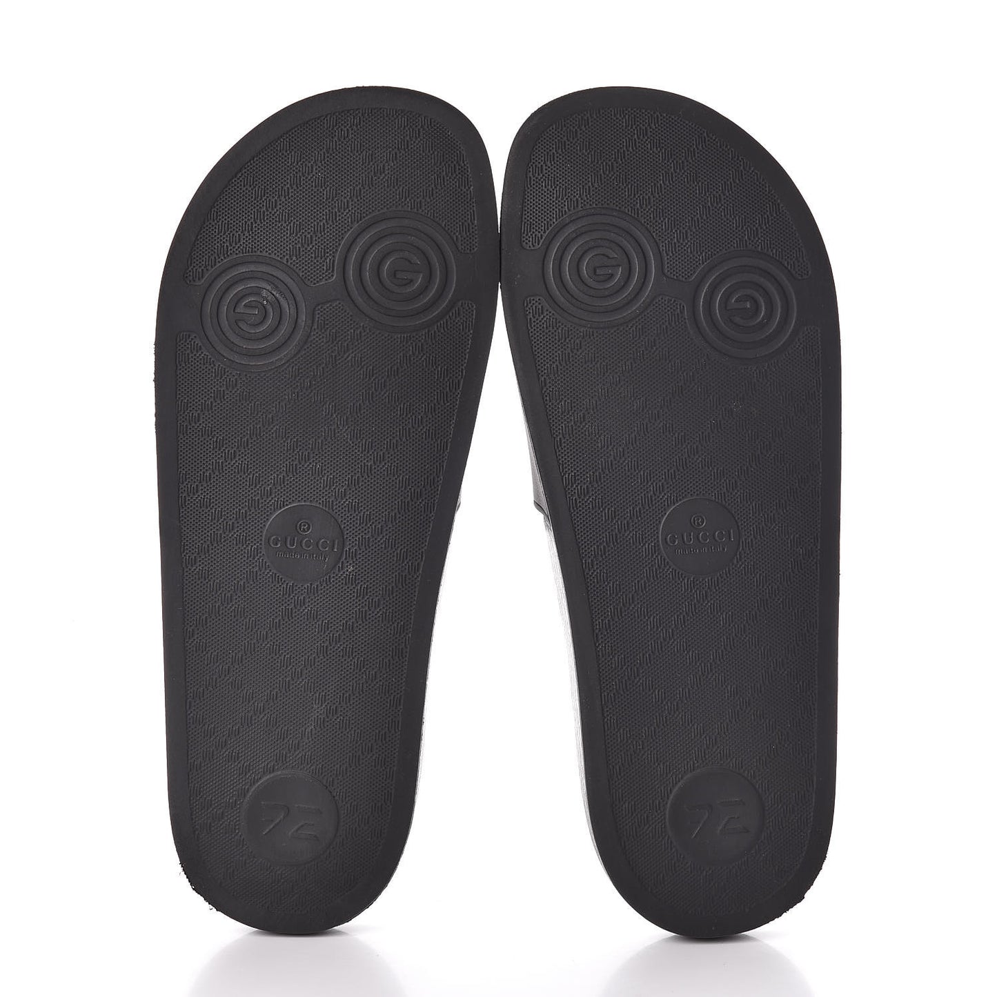 Rubber Womens Logo Slide Sandals 39 Black