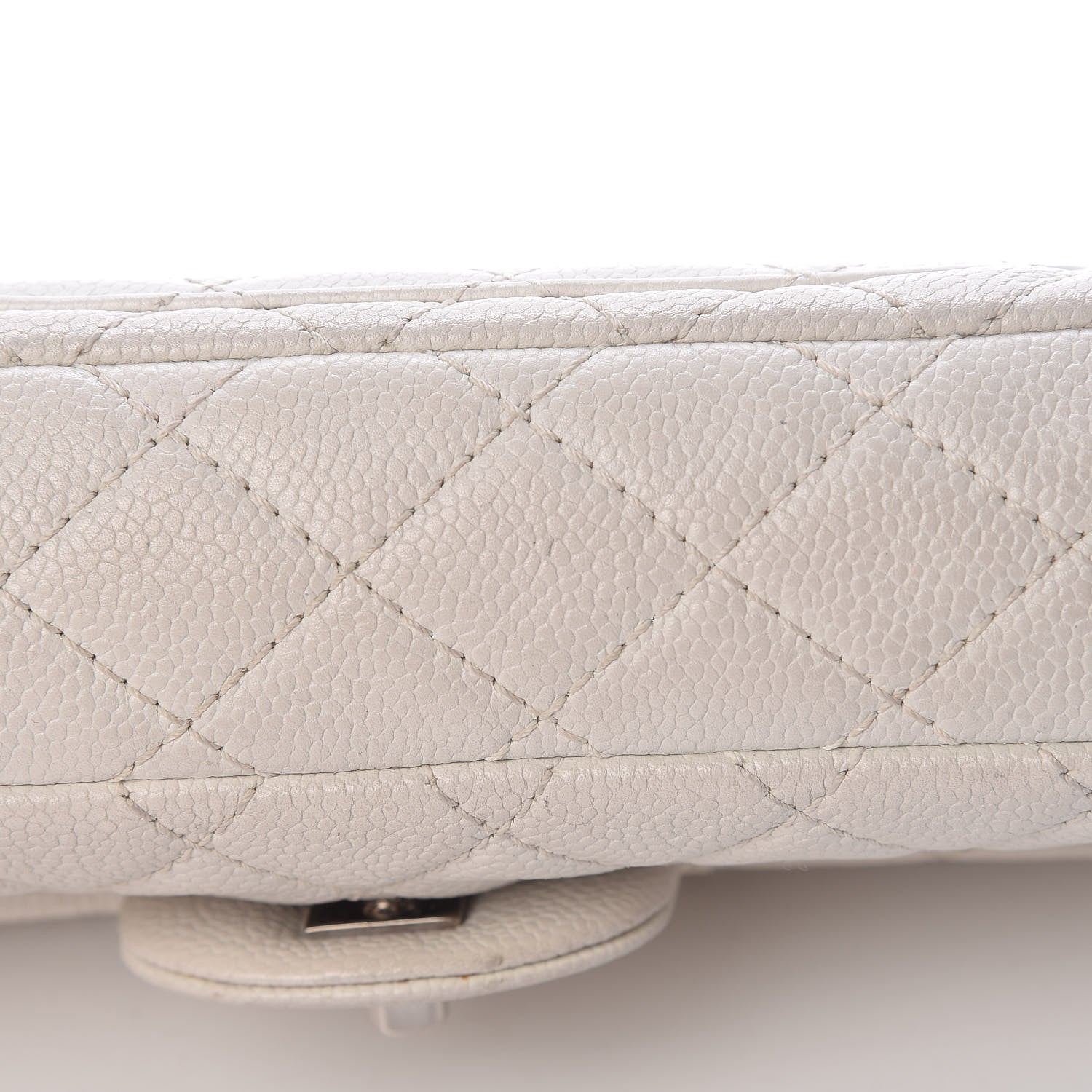 Chanel Soft Caviar Quilted East West Flap White 25 of 31