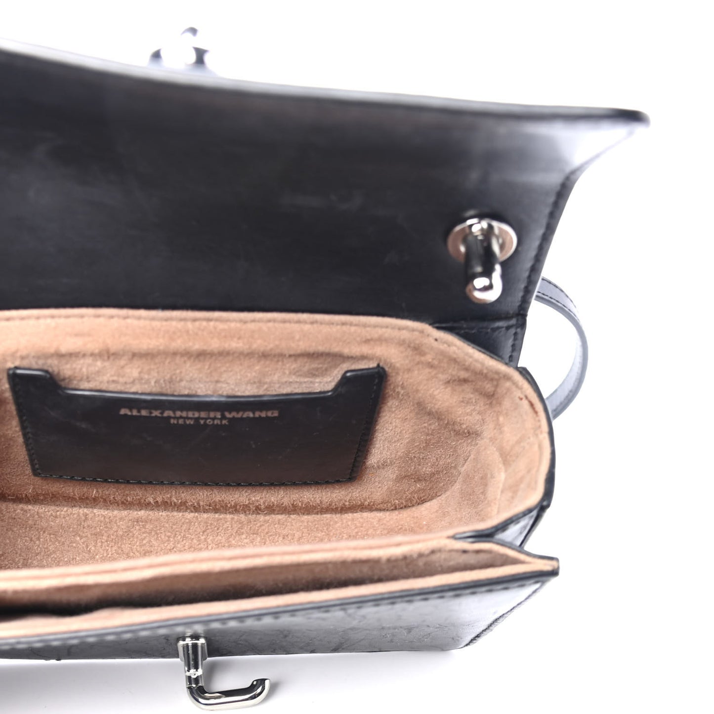 Calfskin Small Hook Shoulder Bag Black