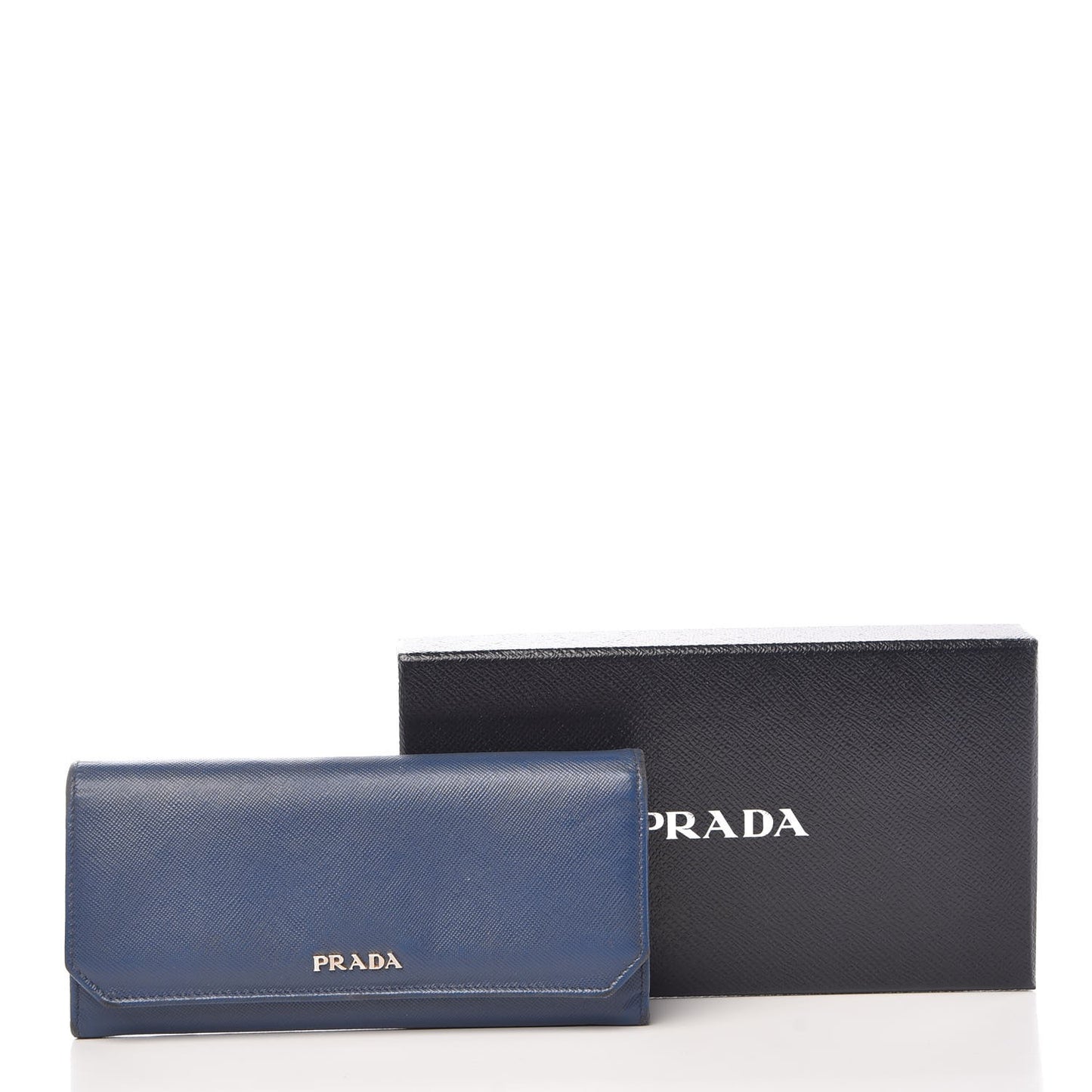 Saffiano Corner Continental Flap Wallet Bluette Cobalto