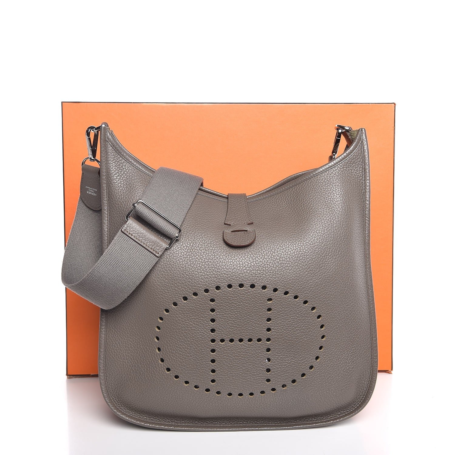 Hermes Taurillon Clemence Evelyne III GM Etain 8 of 8