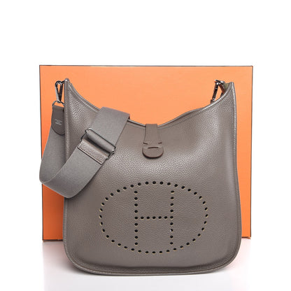 Hermes Taurillon Clemence Evelyne III GM Etain 8 of 8