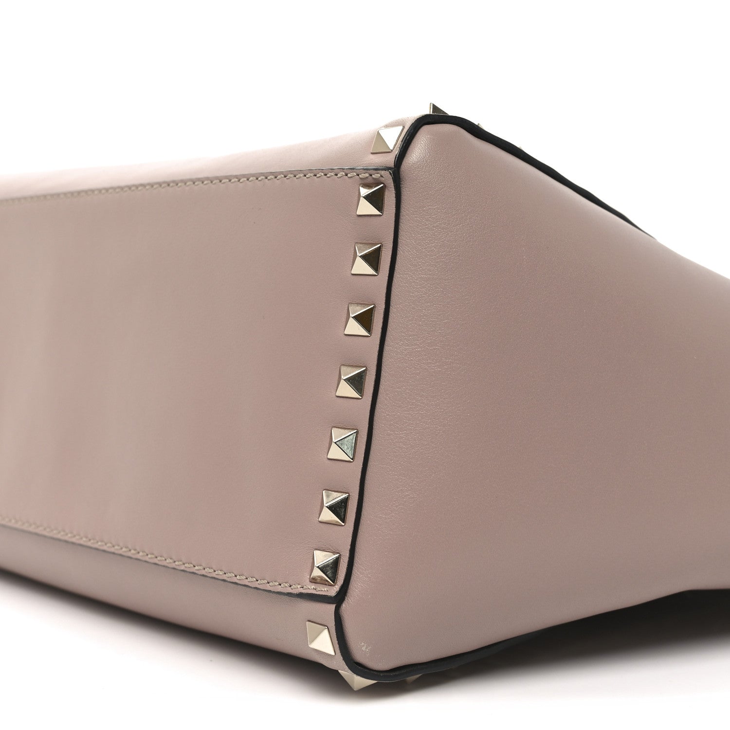 Valentino Garavani Vitello Small Rockstud Double Handle Tote Poudre 9 of 9